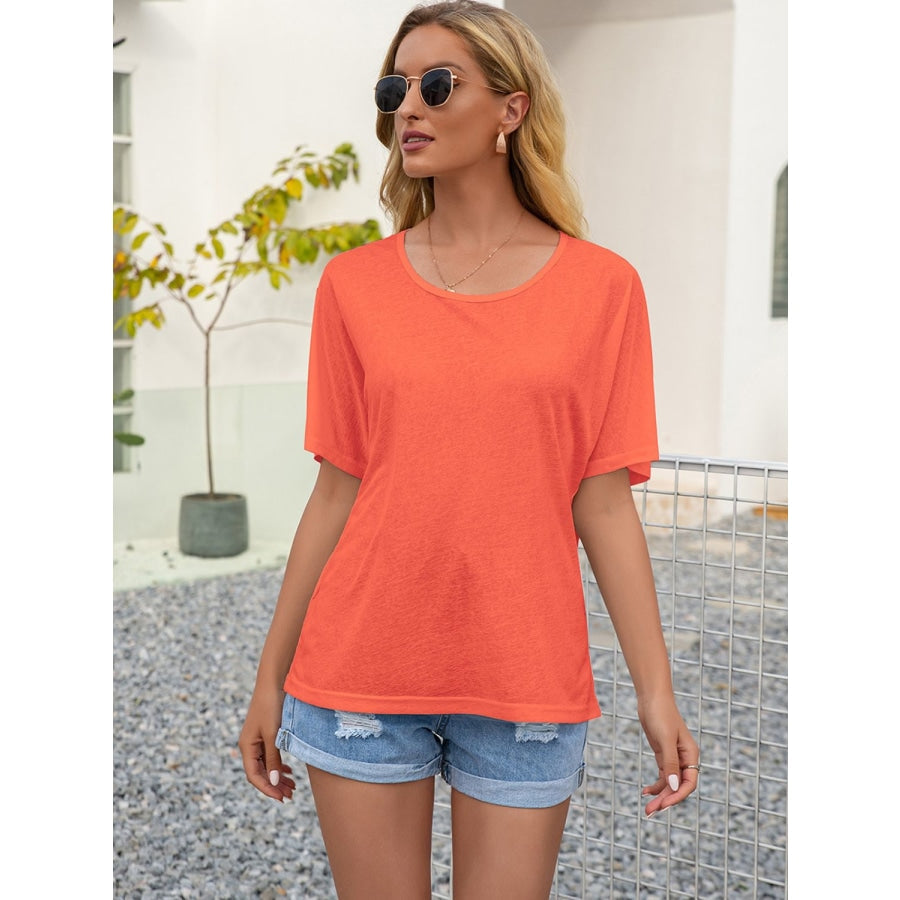 Round Neck Short Sleeve Top