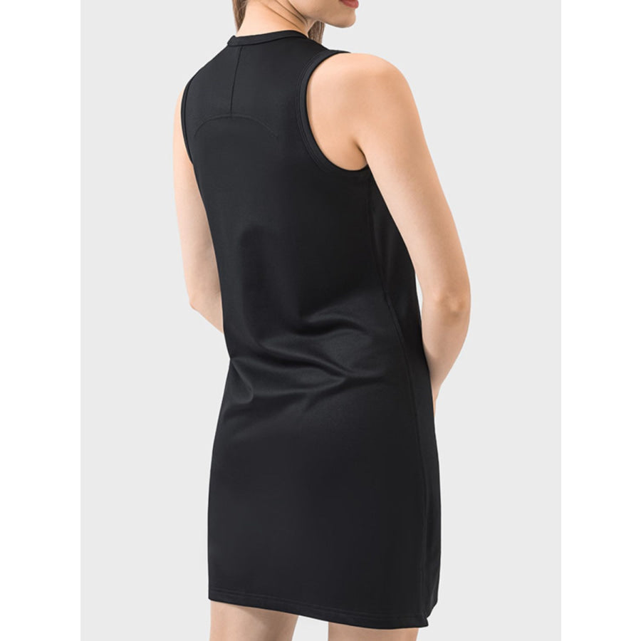 Round Neck Sleeveless Active Dress Apparel and Accessories