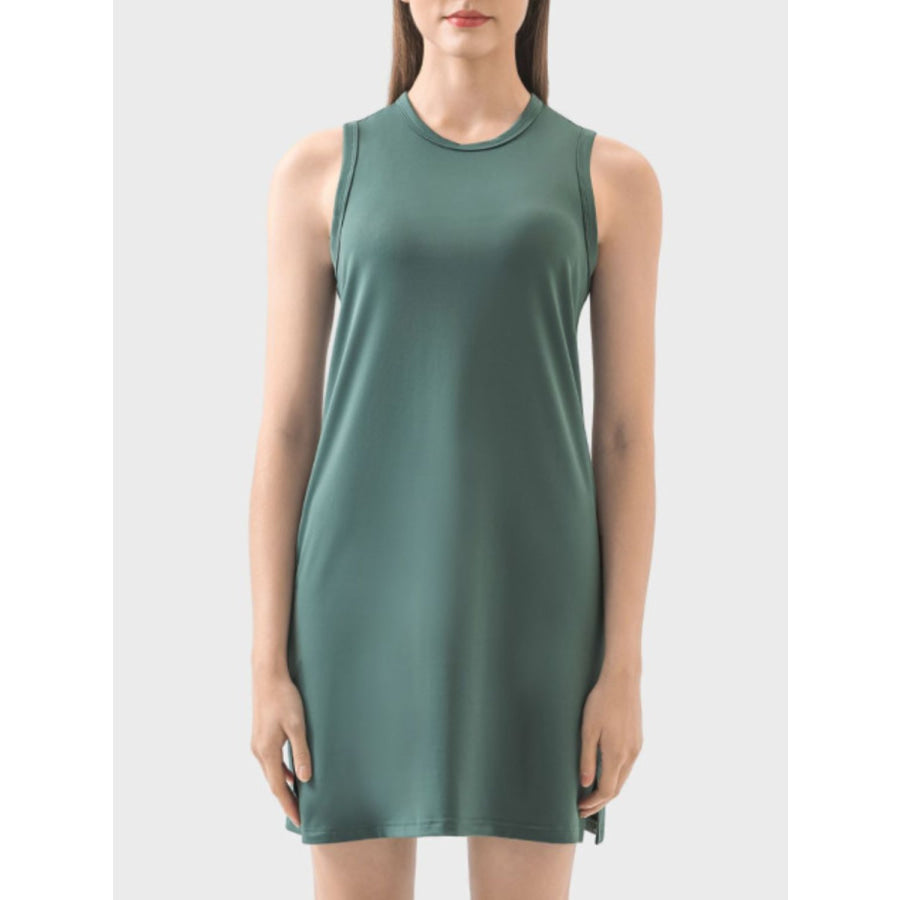 Round Neck Sleeveless Active Dress Apparel and Accessories