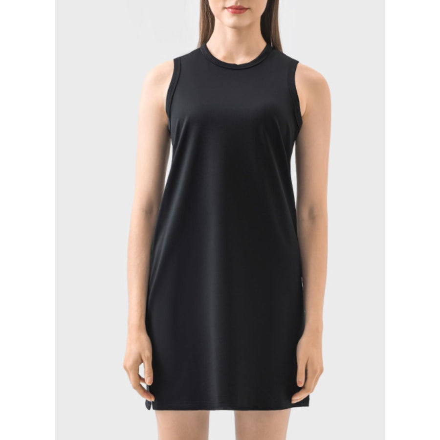 Round Neck Sleeveless Active Dress Apparel and Accessories