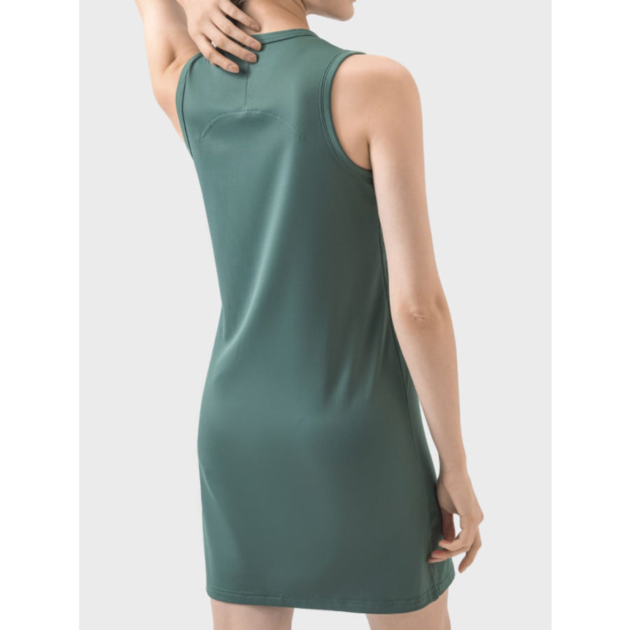 Round Neck Sleeveless Active Dress Apparel and Accessories