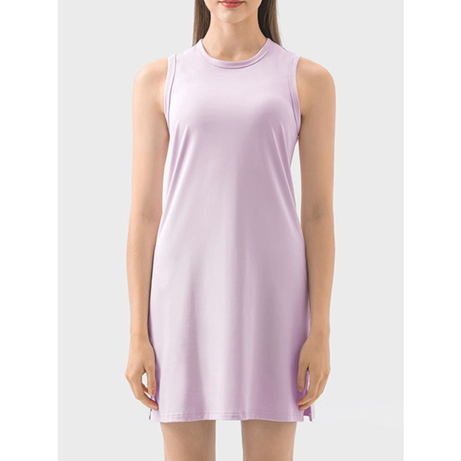 Round Neck Sleeveless Active Dress Apparel and Accessories