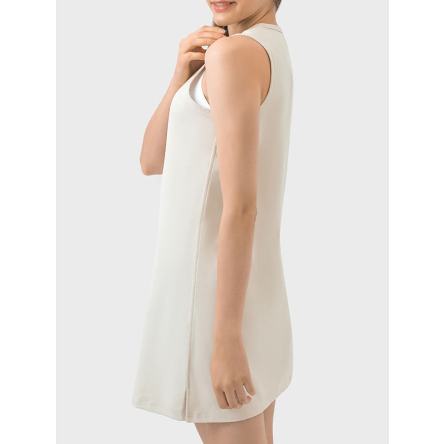 Round Neck Sleeveless Active Dress Apparel and Accessories