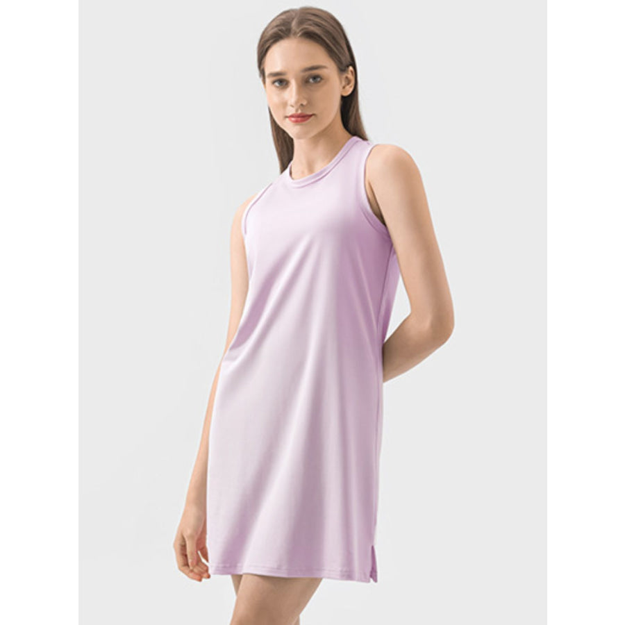 Round Neck Sleeveless Active Dress Apparel and Accessories