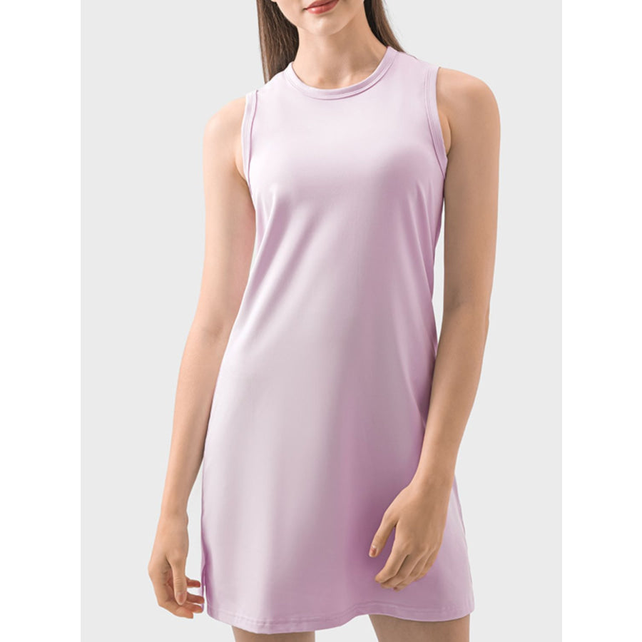 Round Neck Sleeveless Active Dress Blush Pink / 4 Apparel and Accessories