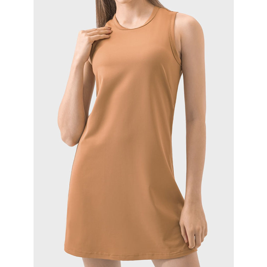 Round Neck Sleeveless Active Dress Sherbet / 4 Apparel and Accessories