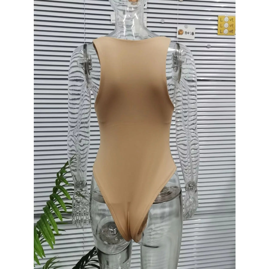Round Neck Sleeveless Bodysuit Apparel and Accessories