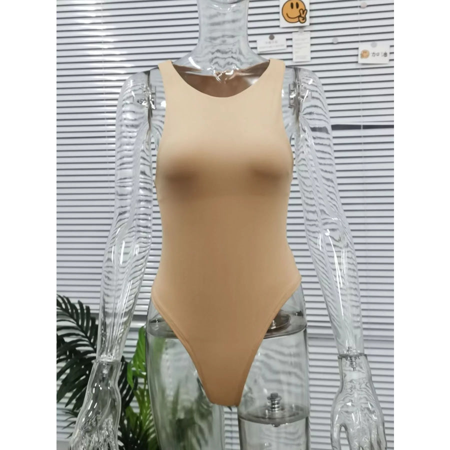Round Neck Sleeveless Bodysuit Apparel and Accessories