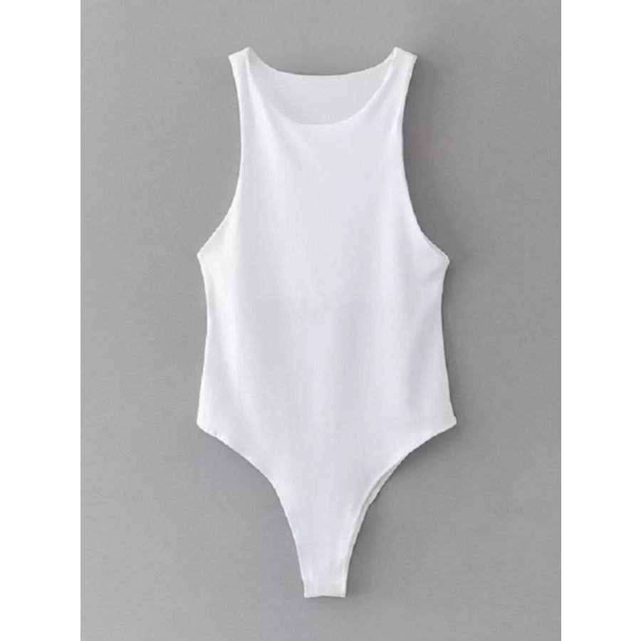 Round Neck Sleeveless Bodysuit Apparel and Accessories