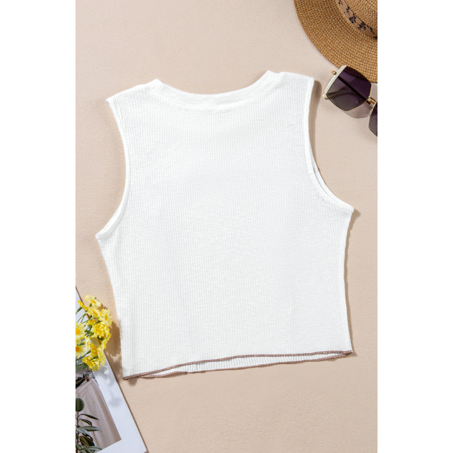 Round Neck Sleeveless Tank Apparel and Accessories
