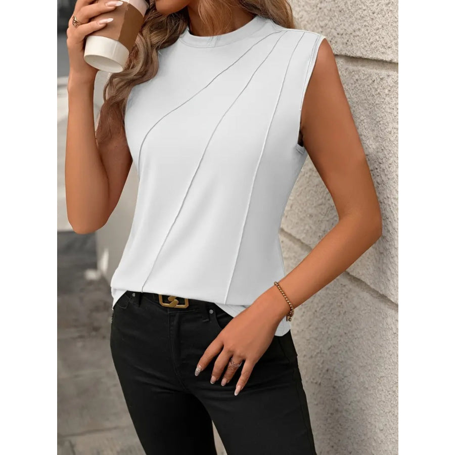 Round Neck Sleeveless Tank Apparel and Accessories