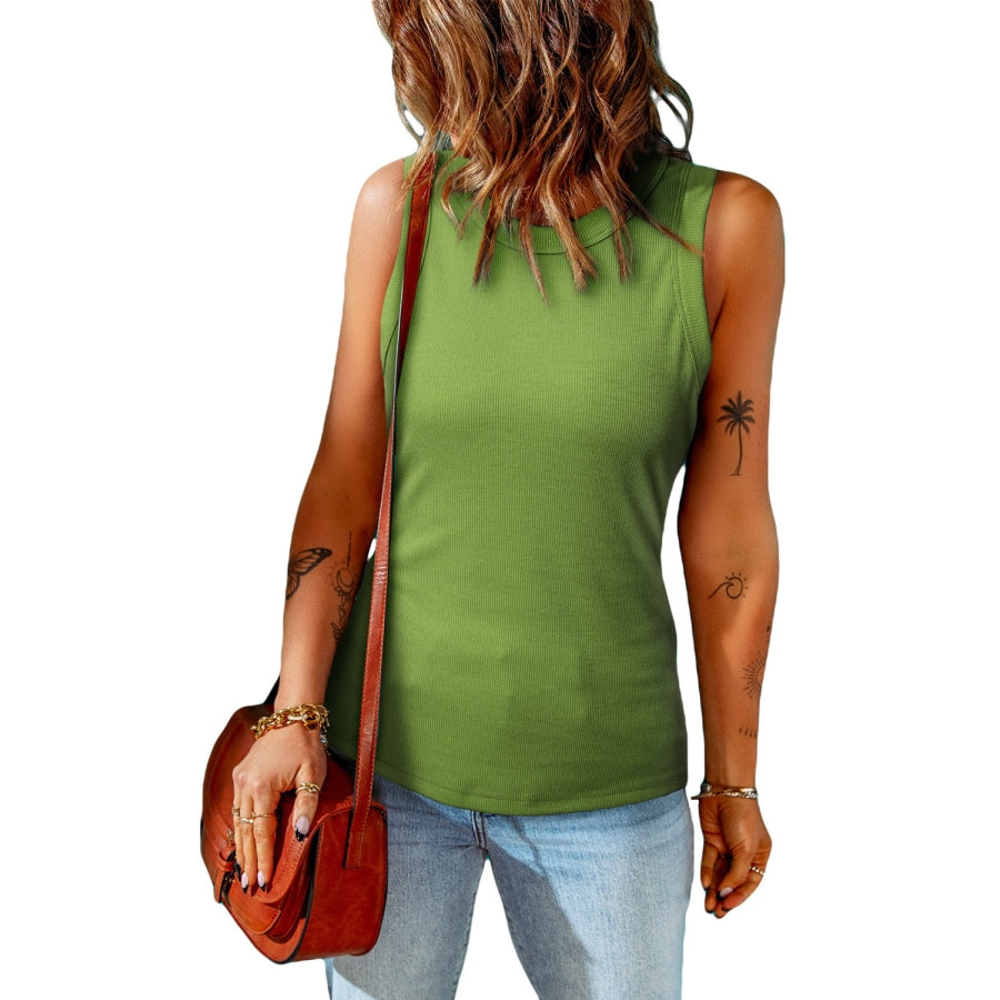 Round Neck Sleeveless Tank