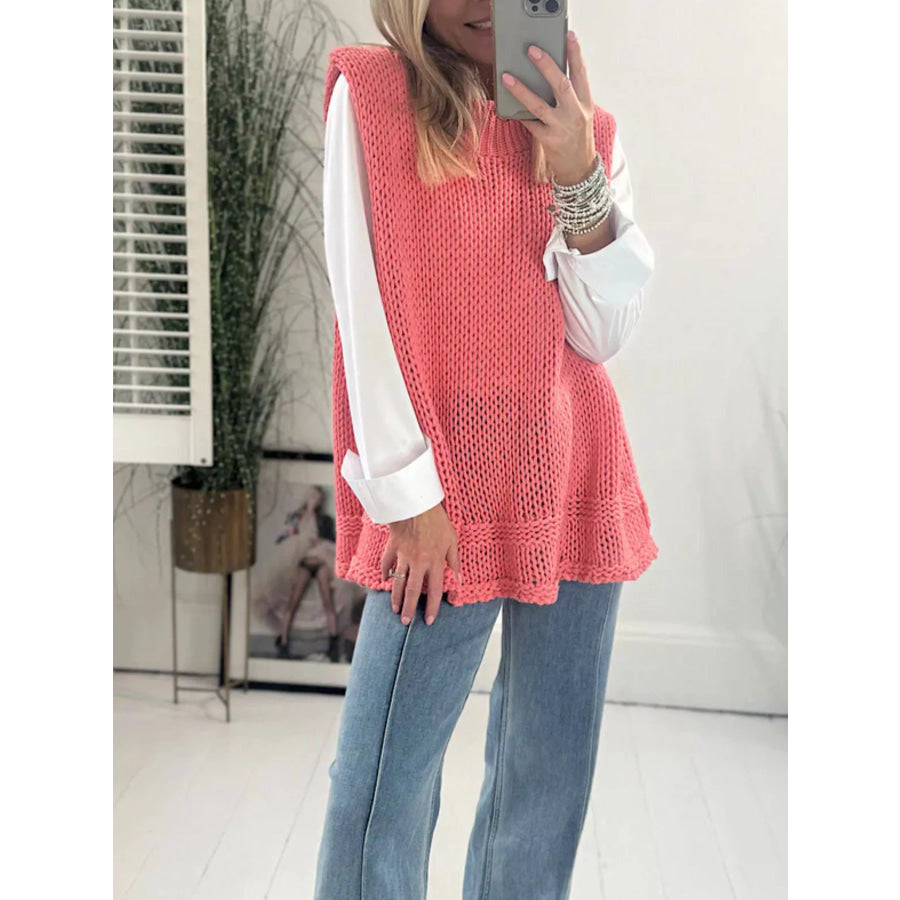 Round Neck Sweater Vest Apparel and Accessories