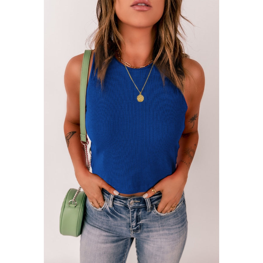 Round Neck Tank Top Cobalt Blue / S