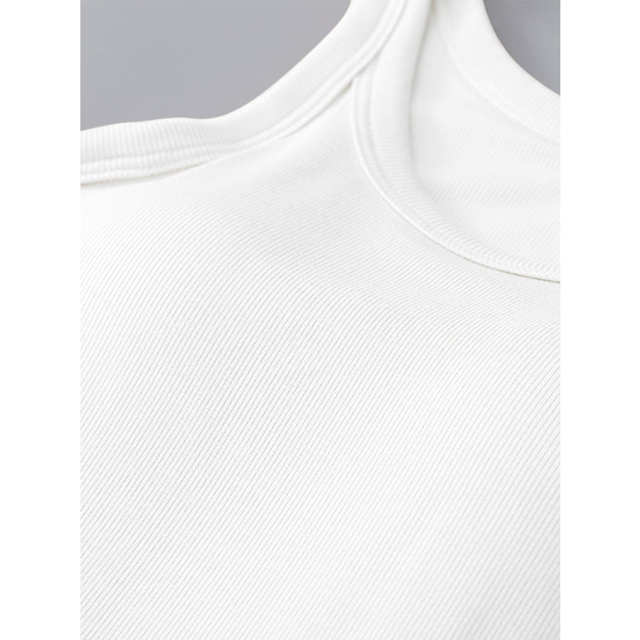 Round Neck Tank with Bra Apparel and Accessories