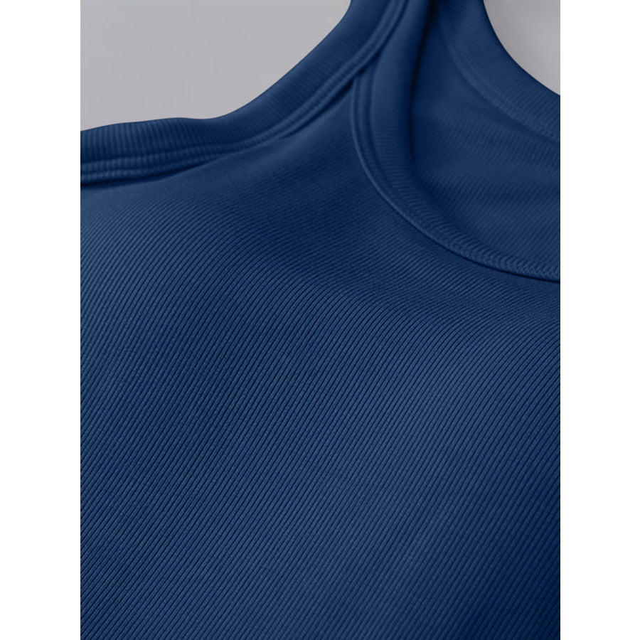 Round Neck Tank with Bra Apparel and Accessories