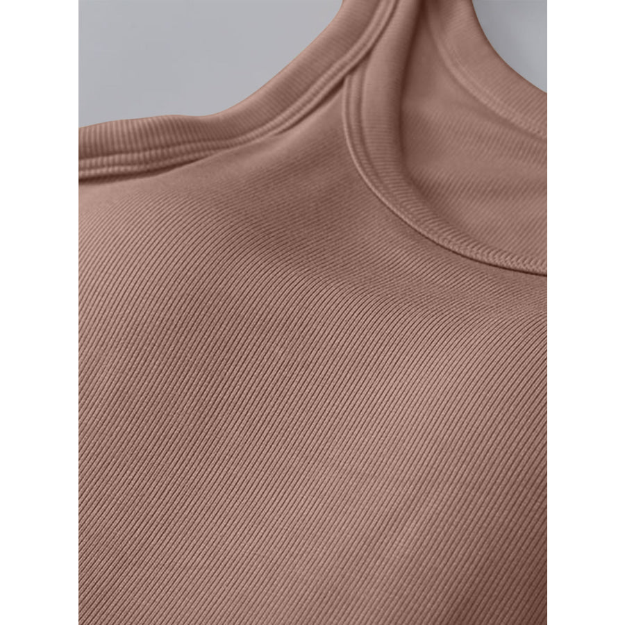 Round Neck Tank with Bra Apparel and Accessories