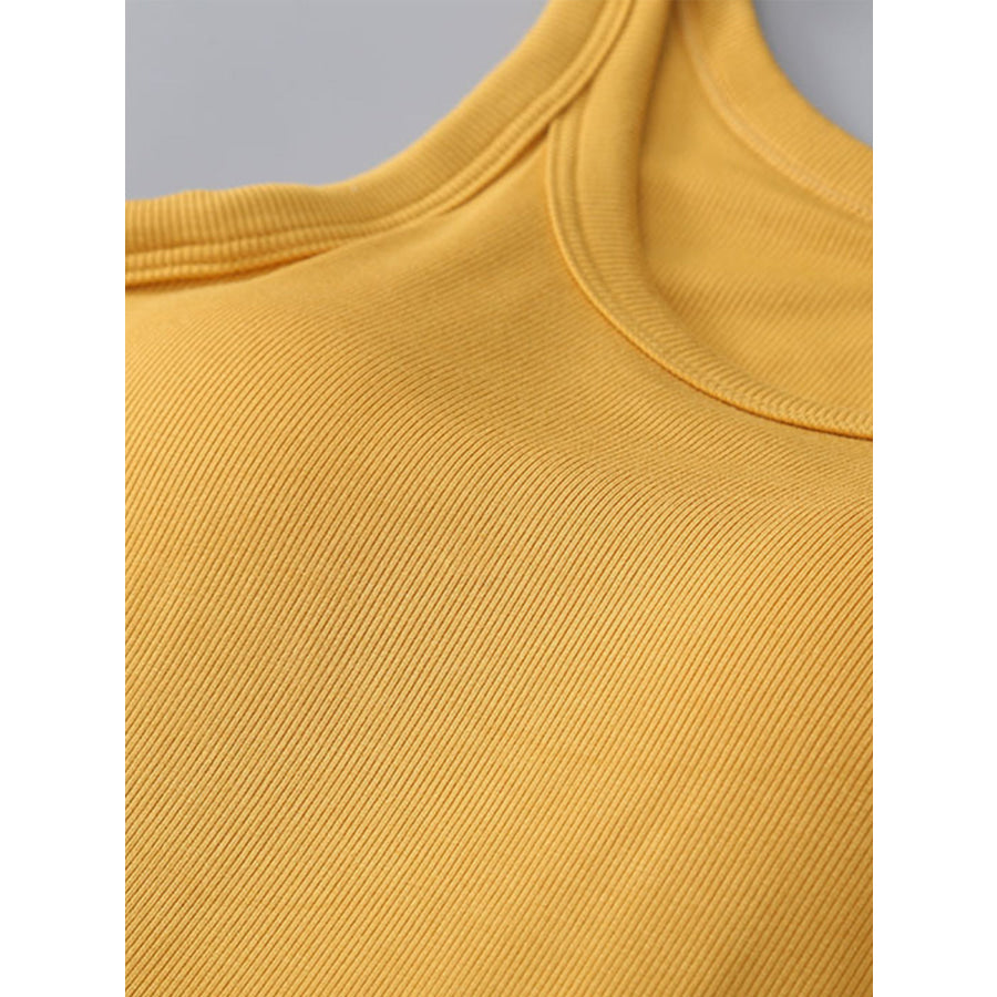 Round Neck Tank with Bra Apparel and Accessories