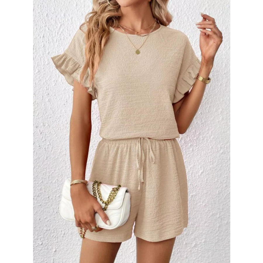 Round Neck Tee and Shorts Set Apparel and Accessories