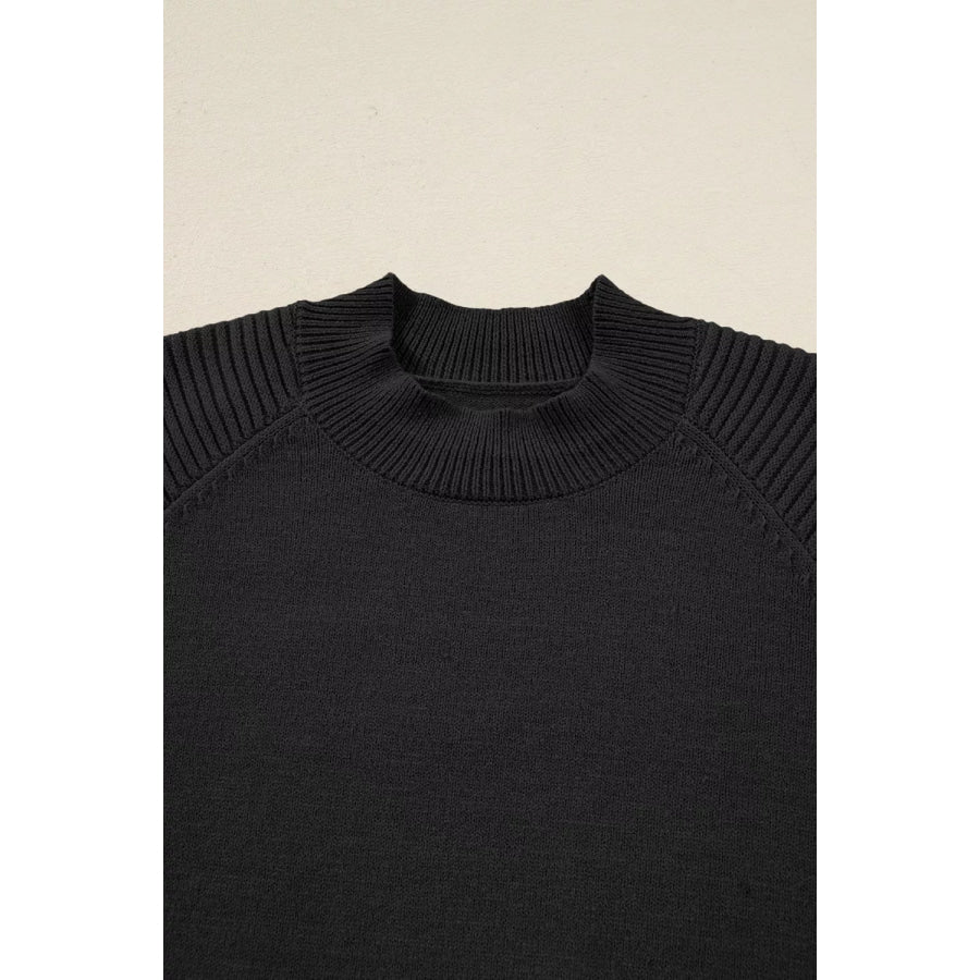 Round Neck Top and Skirt Sweater Set Apparel and Accessories