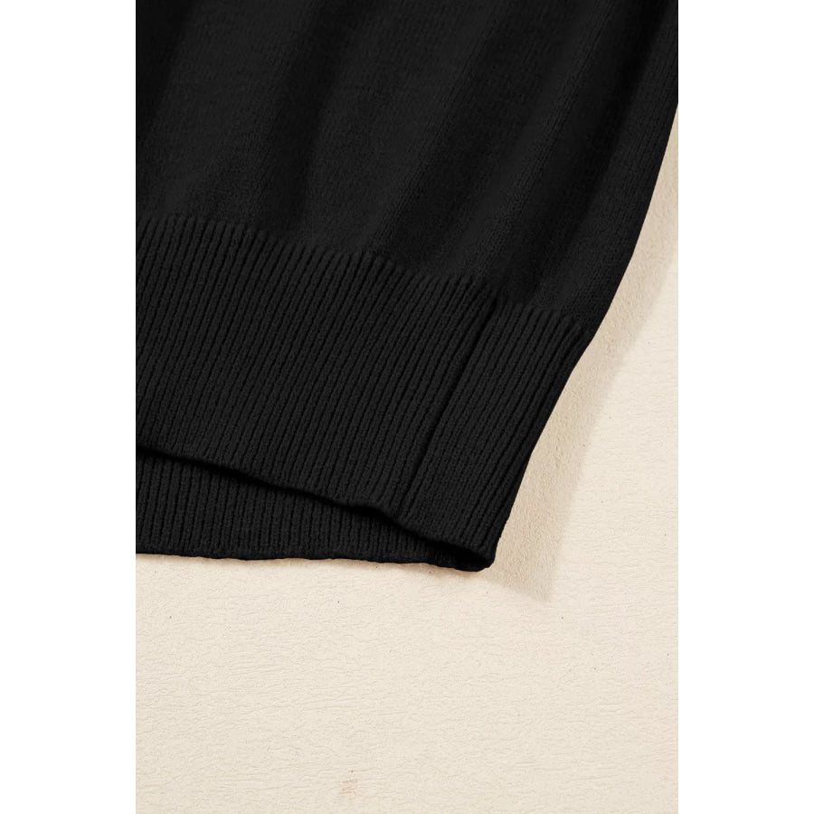 Round Neck Top and Skirt Sweater Set Apparel and Accessories