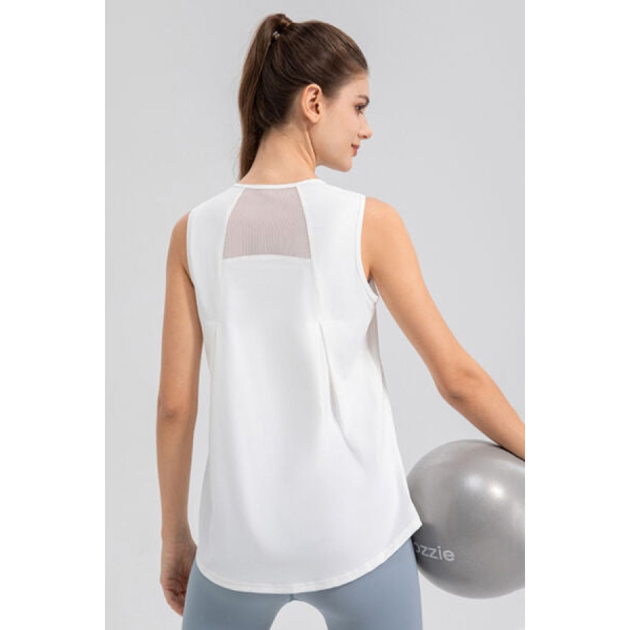 Round Neck Wide strap Active Tank Clothing