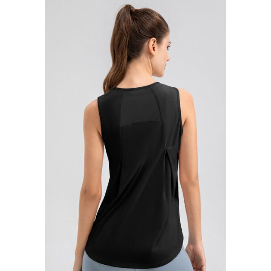 Round Neck Wide strap Active Tank Clothing