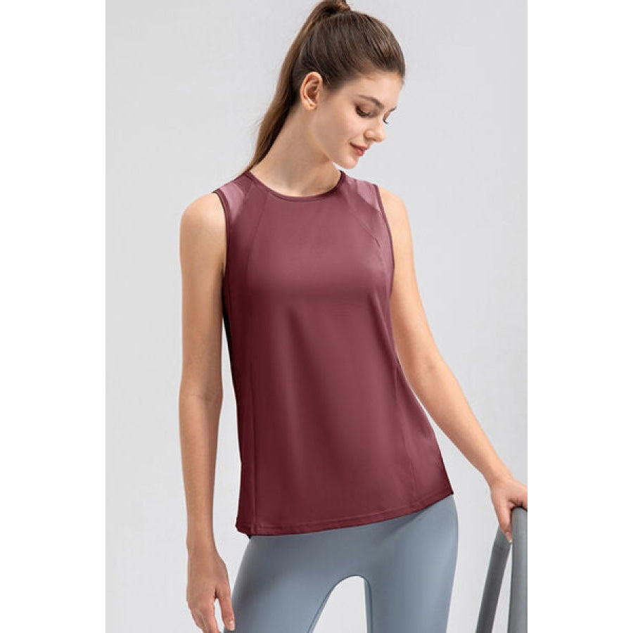 Round Neck Wide strap Active Tank Clothing