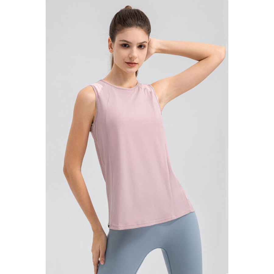 Round Neck Wide strap Active Tank Clothing