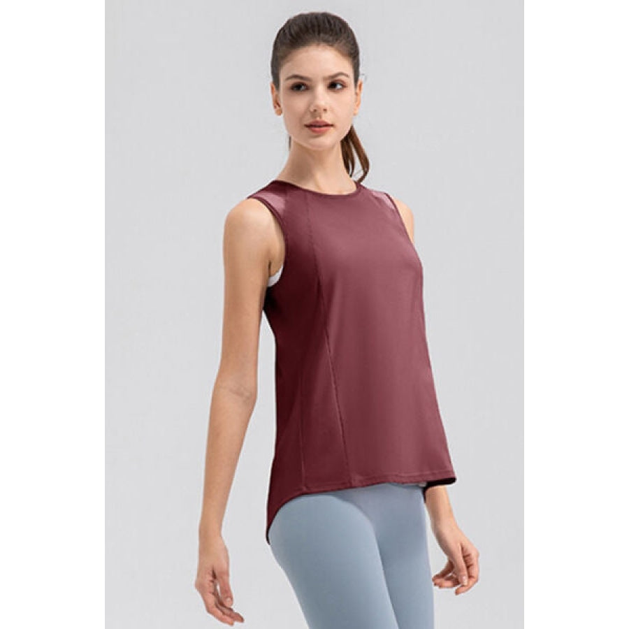 Round Neck Wide strap Active Tank Clothing