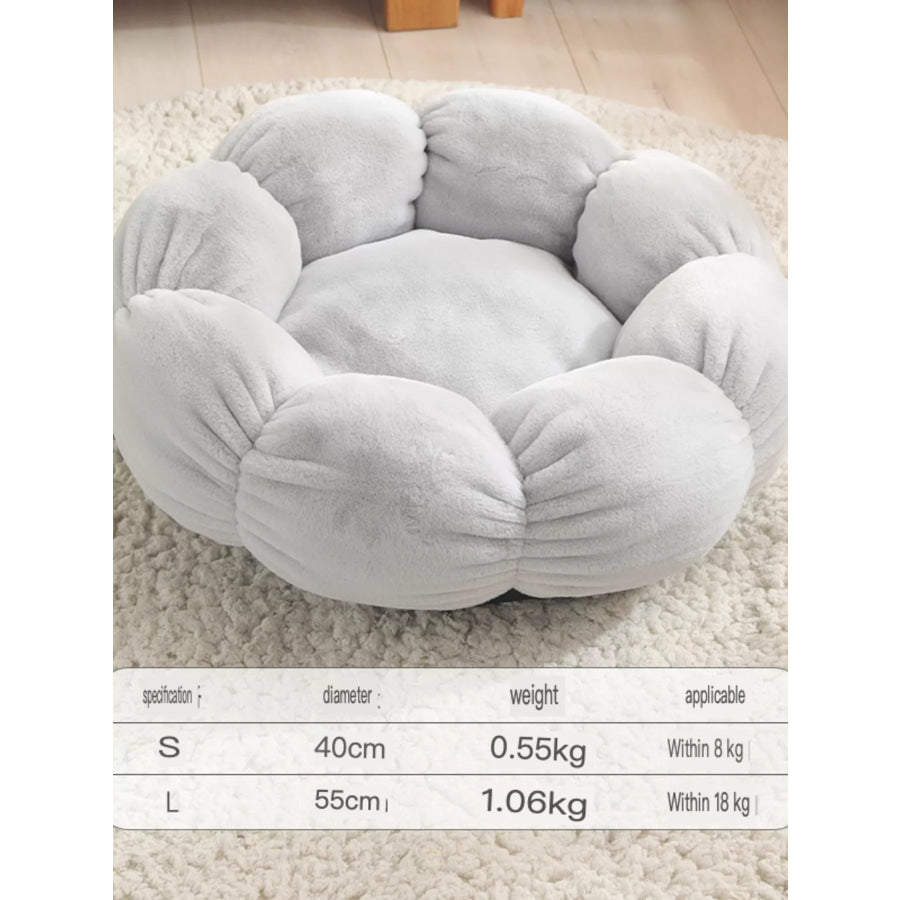 Round Plush Pet Nest with Cloud Pillow Apparel and Accessories