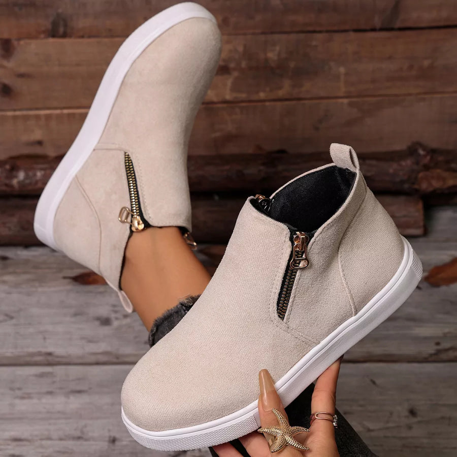 Round Toe Ankle Boots Apparel and Accessories