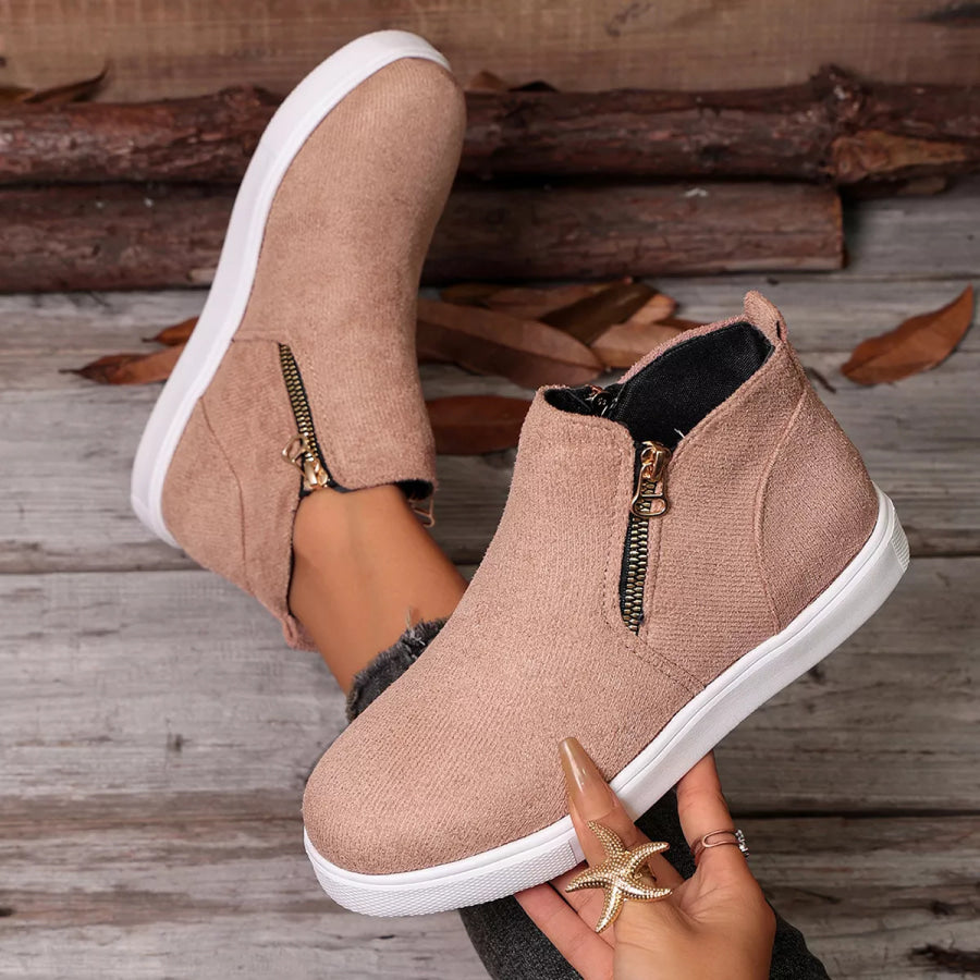 Round Toe Ankle Boots Apparel and Accessories