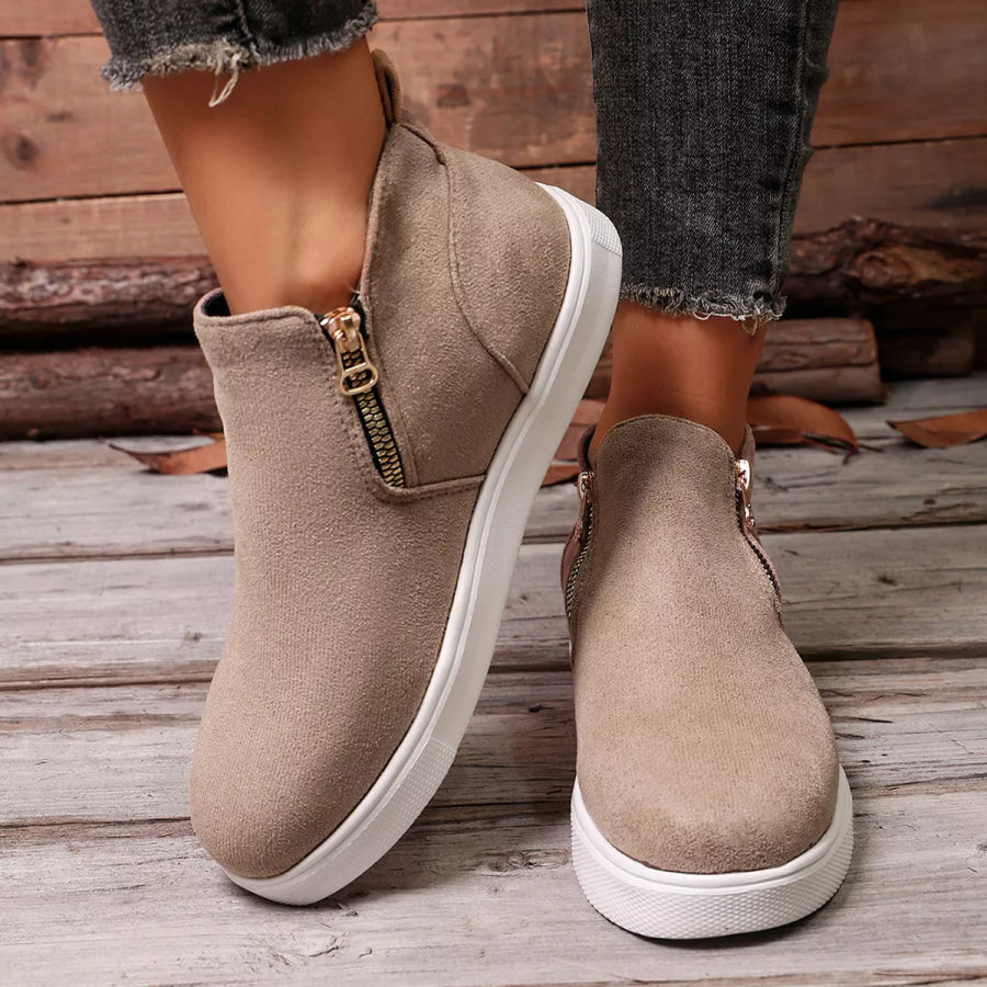 Round Toe Ankle Boots Apparel and Accessories