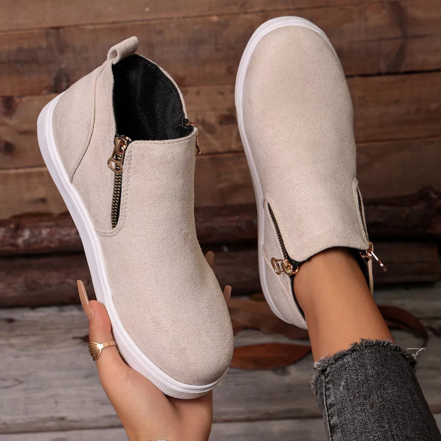 Round Toe Ankle Boots Apparel and Accessories