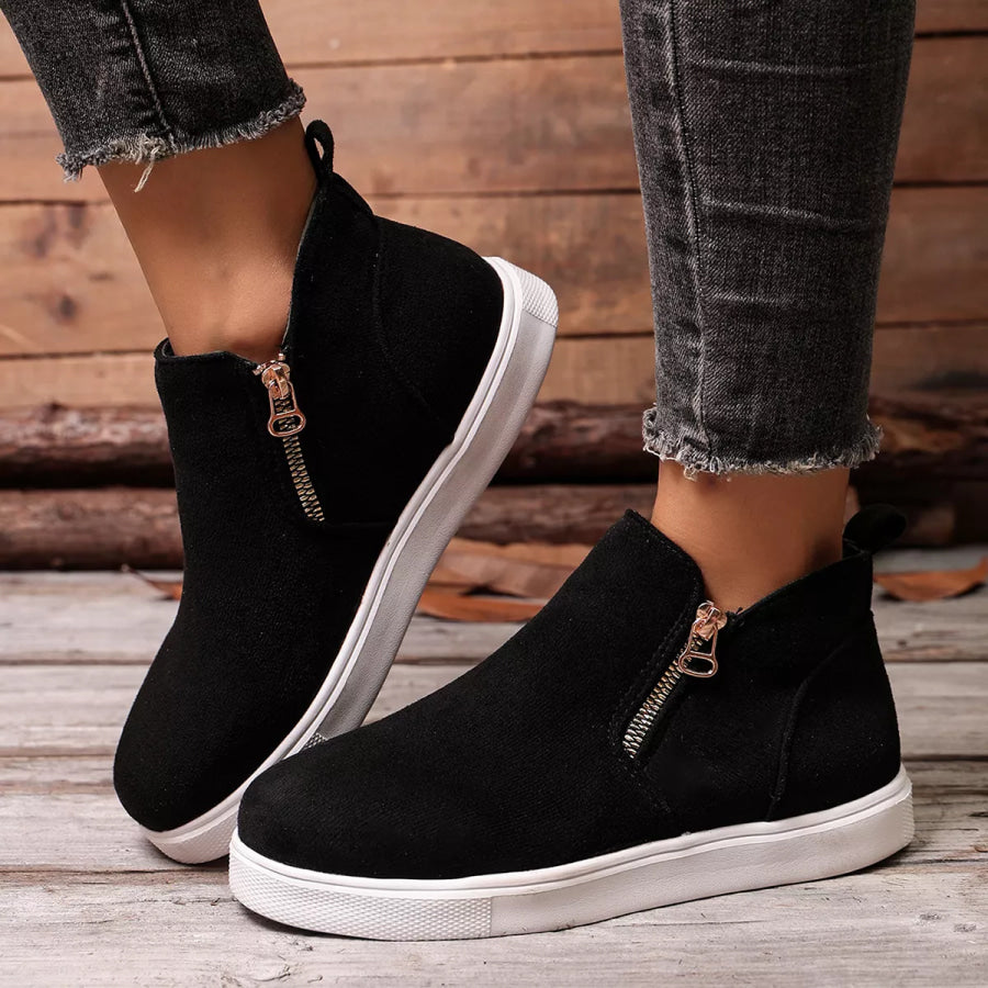 Round Toe Ankle Boots Apparel and Accessories