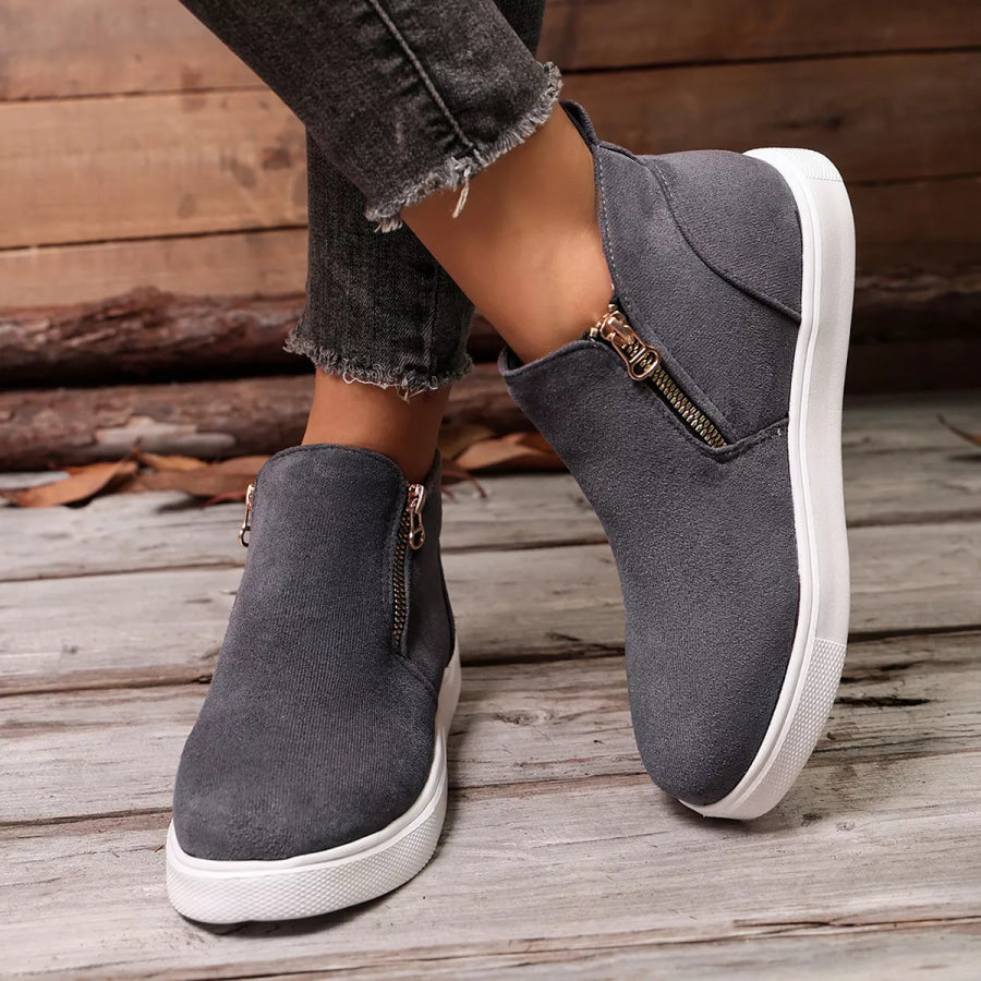 Round Toe Ankle Boots Apparel and Accessories
