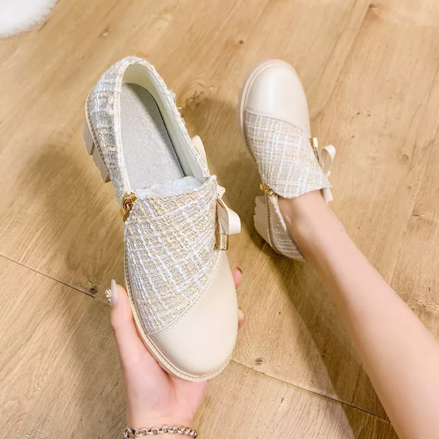Round Toe Block Heels Boots Apparel and Accessories