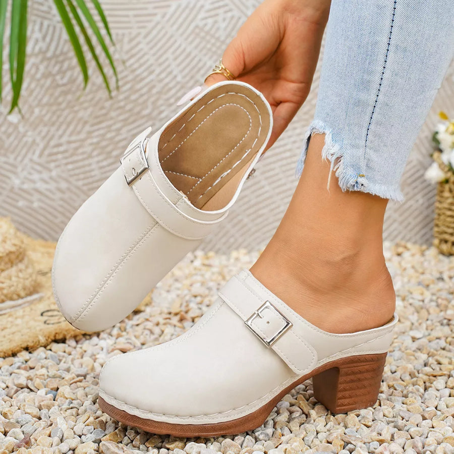 Round Toe Block Heels Sandals Apparel and Accessories