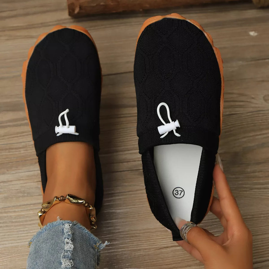 Round Toe Breathable Slip-Ons Apparel and Accessories