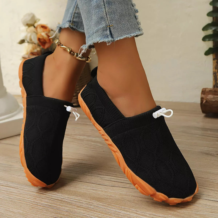 Round Toe Breathable Slip-Ons Apparel and Accessories