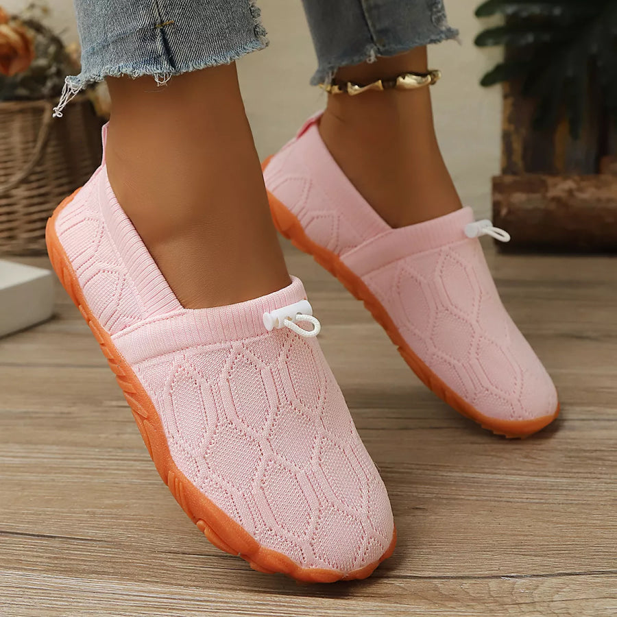 Round Toe Breathable Slip-Ons Pink / 35 Apparel and Accessories