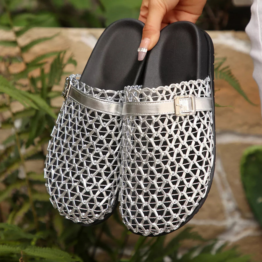 Round Toe Buckle Sandals Apparel and Accessories