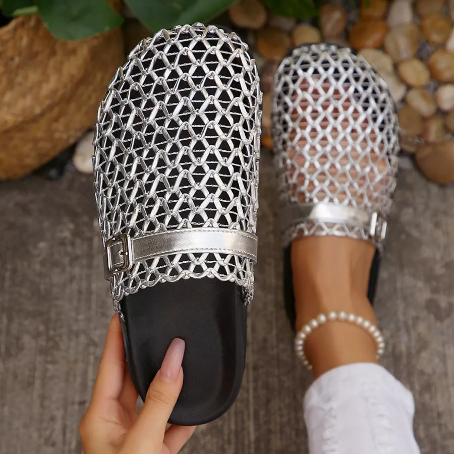 Round Toe Buckle Sandals Apparel and Accessories