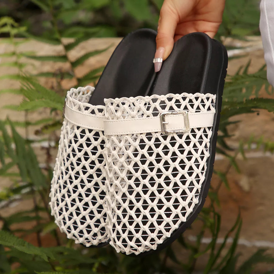 Round Toe Buckle Sandals Apparel and Accessories