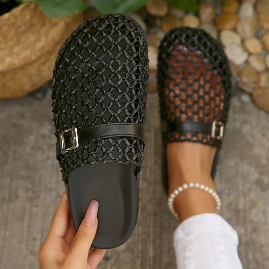 Round Toe Buckle Sandals Apparel and Accessories
