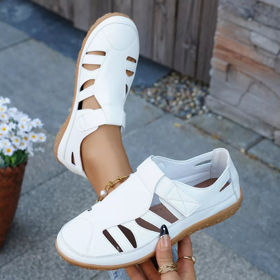 Round Toe Cutout Sandals Apparel and Accessories