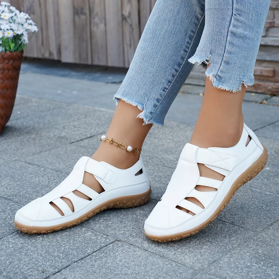 Round Toe Cutout Sandals Apparel and Accessories