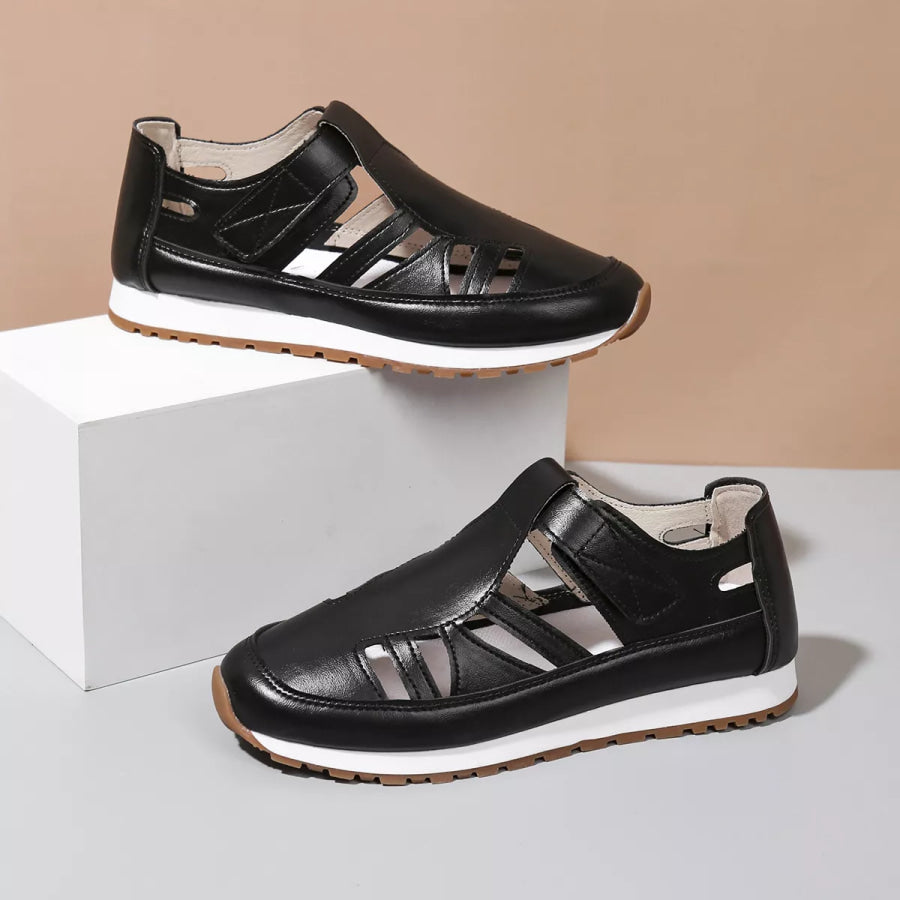 Round Toe Cutout Sandals Apparel and Accessories
