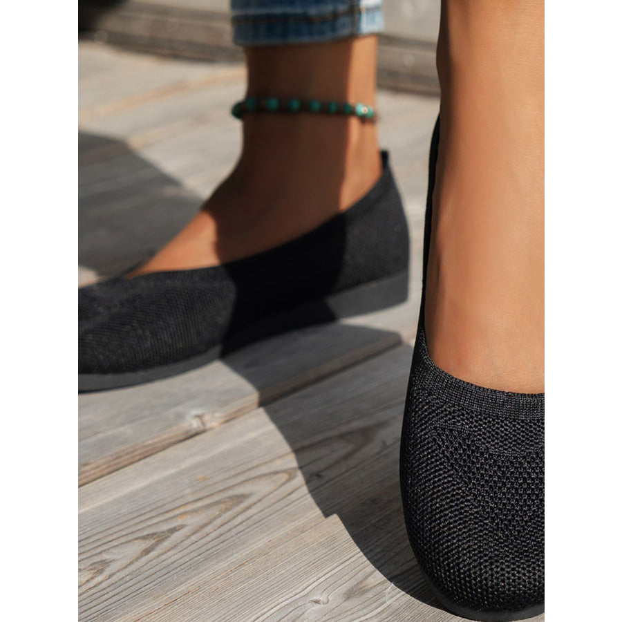 Round Toe Flat Slip-Ons Apparel and Accessories
